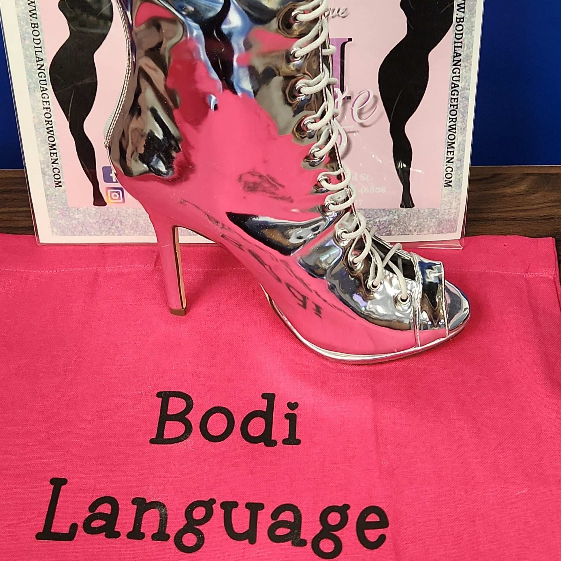 Tall silver boot - Bodi Language for Women
