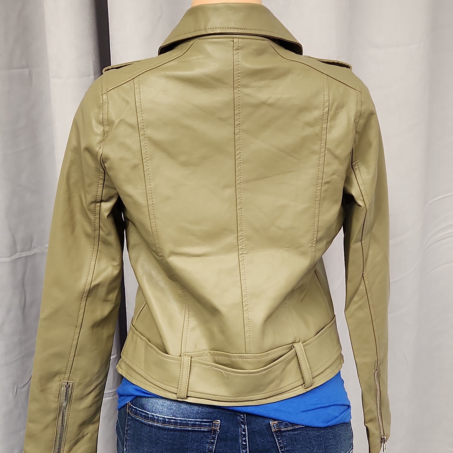 Tan Moto Jacket - Bodi Language for Women