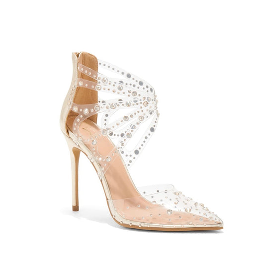 The Gold Stiletto with Stud Finish - Bodi Language for Women